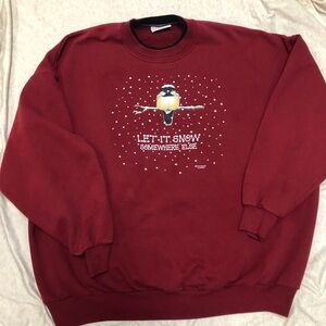 Vintage Women’s Graphic Sweatshirt Let it Snow Y2K Grandmacore